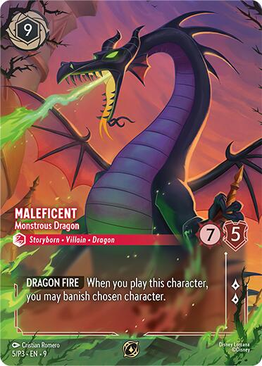 Maleficent - Monstrous Dragon (Store Championship) (5/P3) [Promo Cards] | Cards and Coasters CA