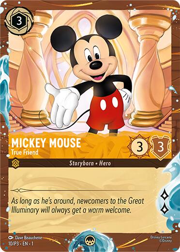Mickey Mouse - True Friend (Disney Cruise Promo) (10/P3) [Promo Cards] | Cards and Coasters CA