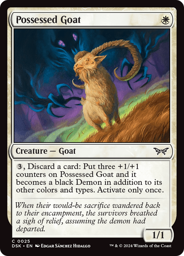 Possessed Goat [Duskmourn: House of Horror] | Cards and Coasters CA