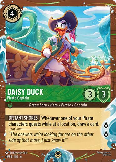 Daisy Duck - Pirate Captain (Disney Cruise Promo) (16/P3) [Promo Cards] | Cards and Coasters CA