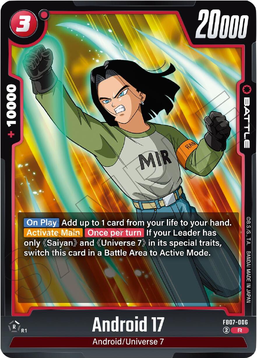 Android 17 (FB07-006) [Wish For Shenron] | Cards and Coasters CA