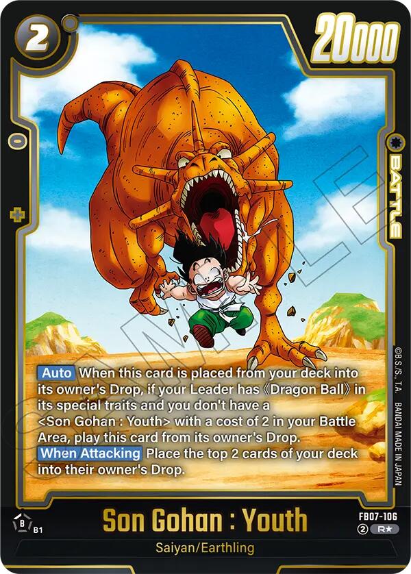 Son Gohan : Youth (Alternate Art) [Wish For Shenron] | Cards and Coasters CA