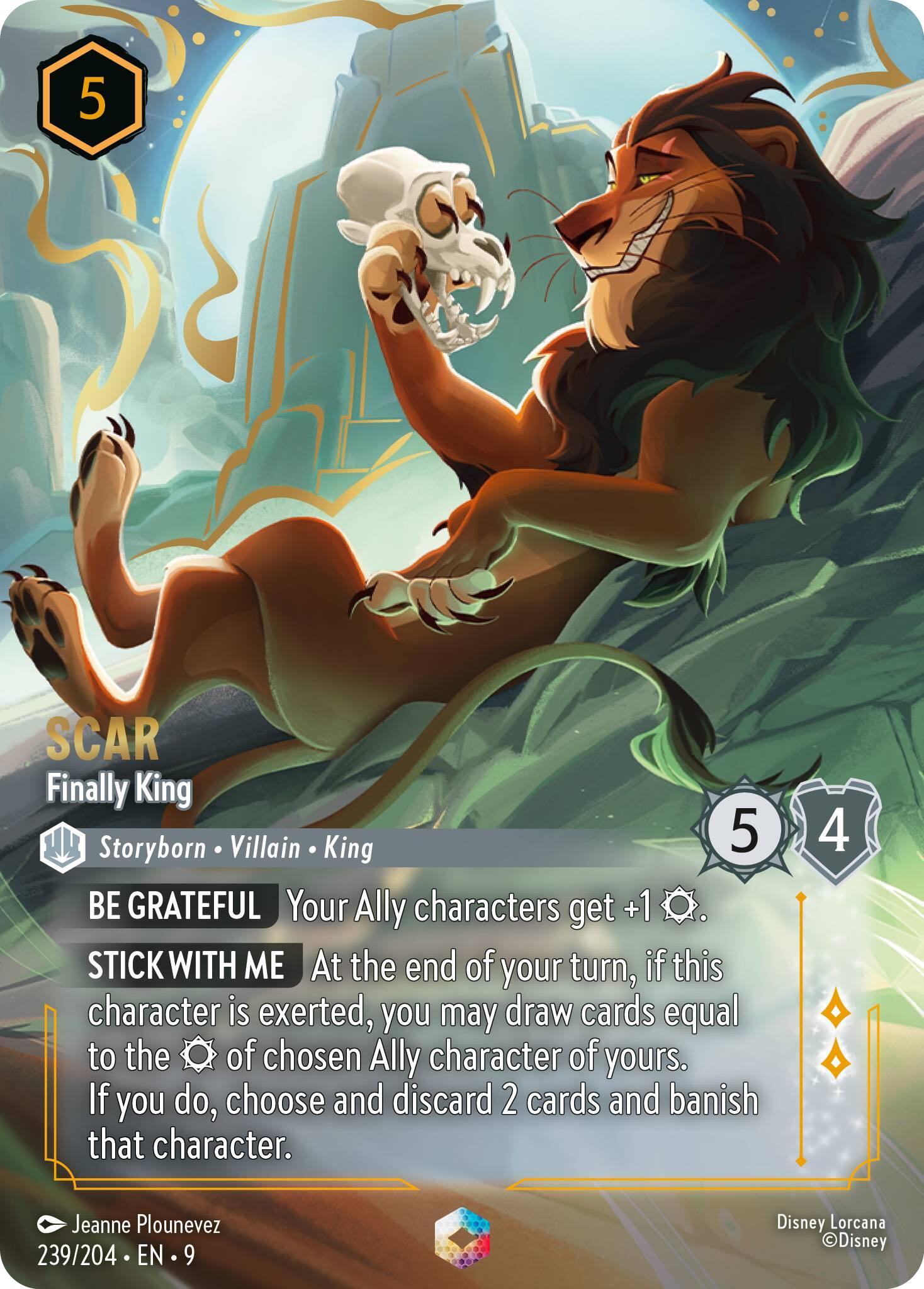 Scar - Finally King (Enchanted) (239/204) [Fabled] | Cards and Coasters CA