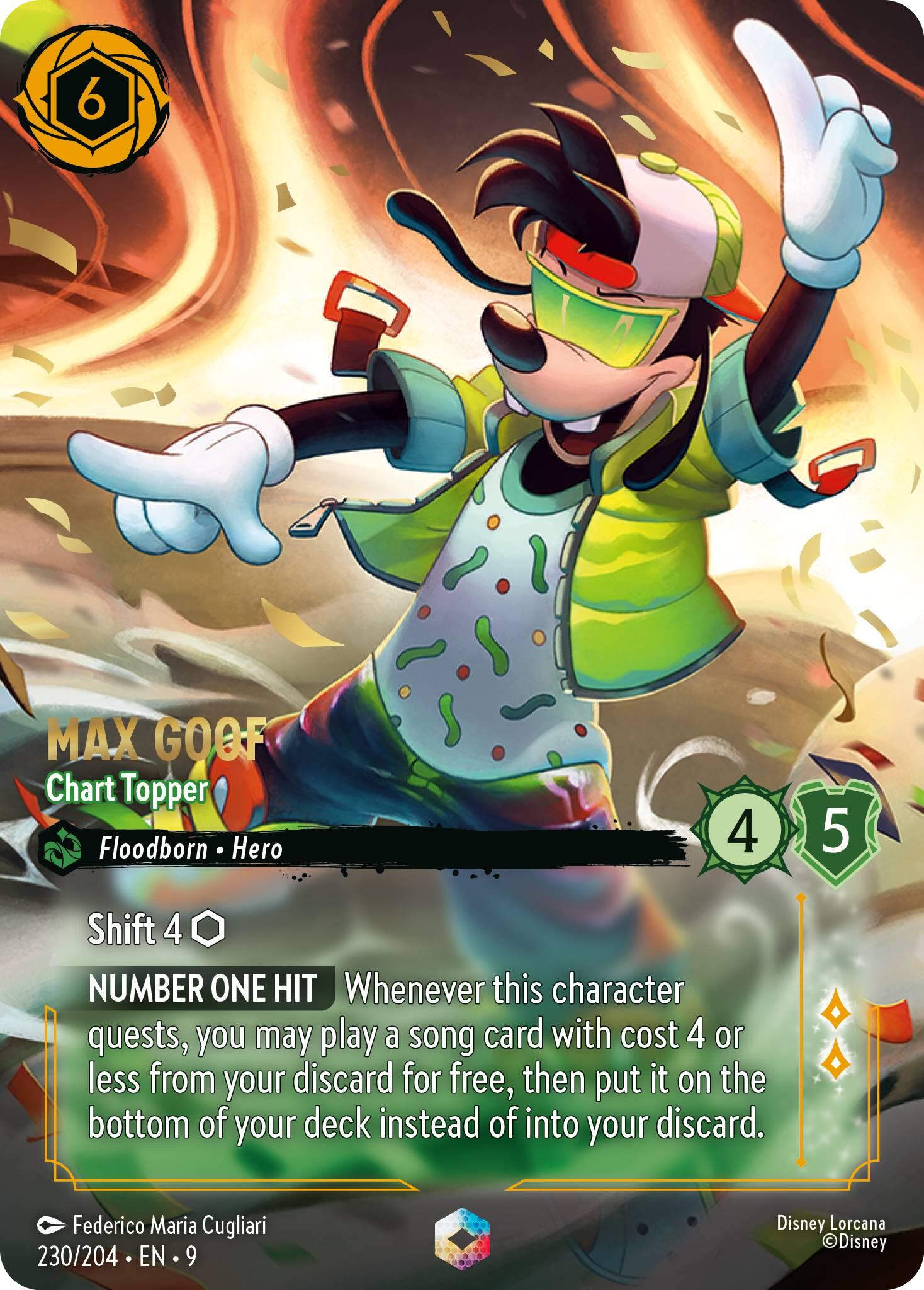 Max Goof - Chart Topper (Enchanted) (230/204) [Fabled] | Cards and Coasters CA