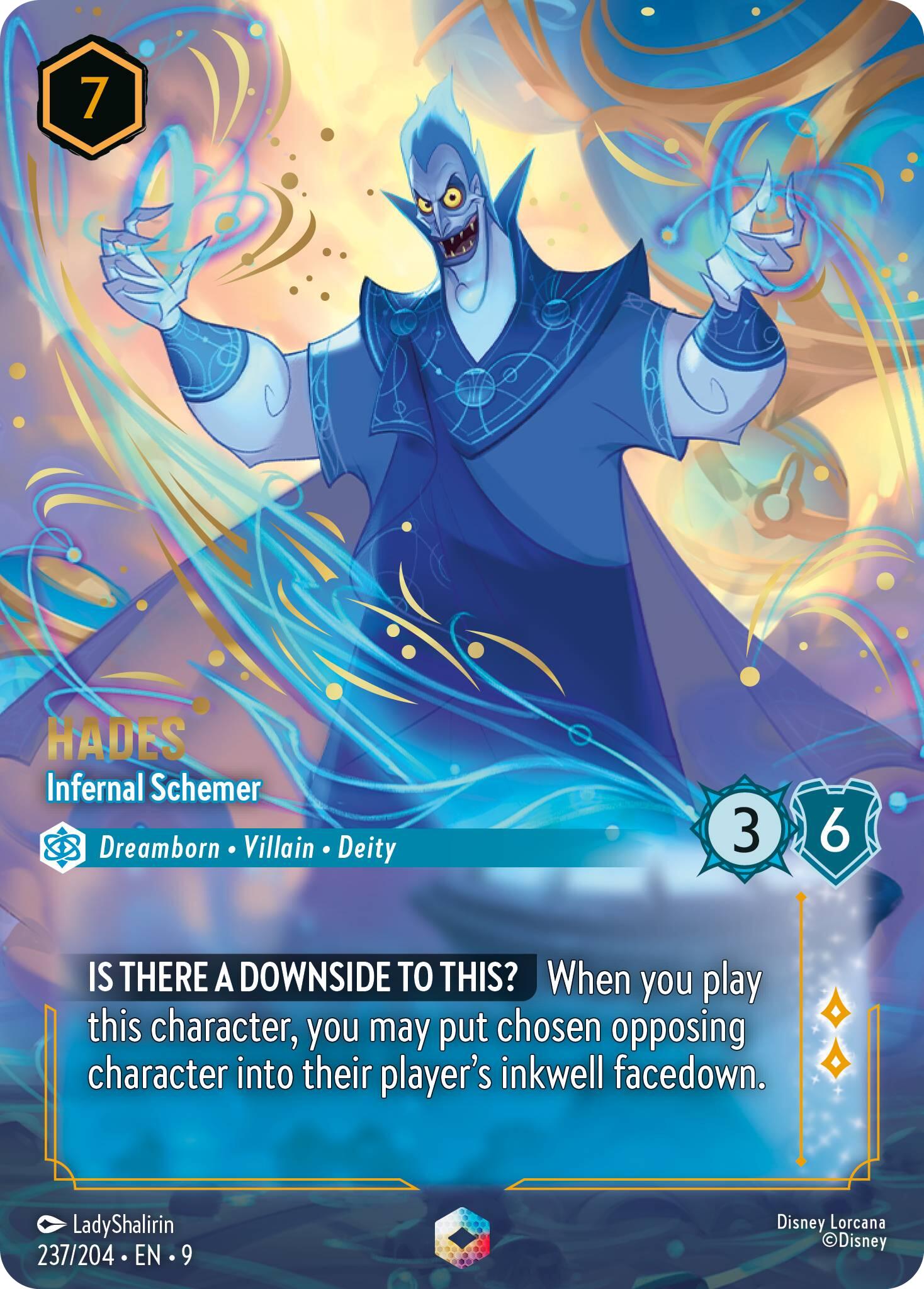 Hades - Infernal Schemer (Enchanted) (237/204) [Fabled] | Cards and Coasters CA