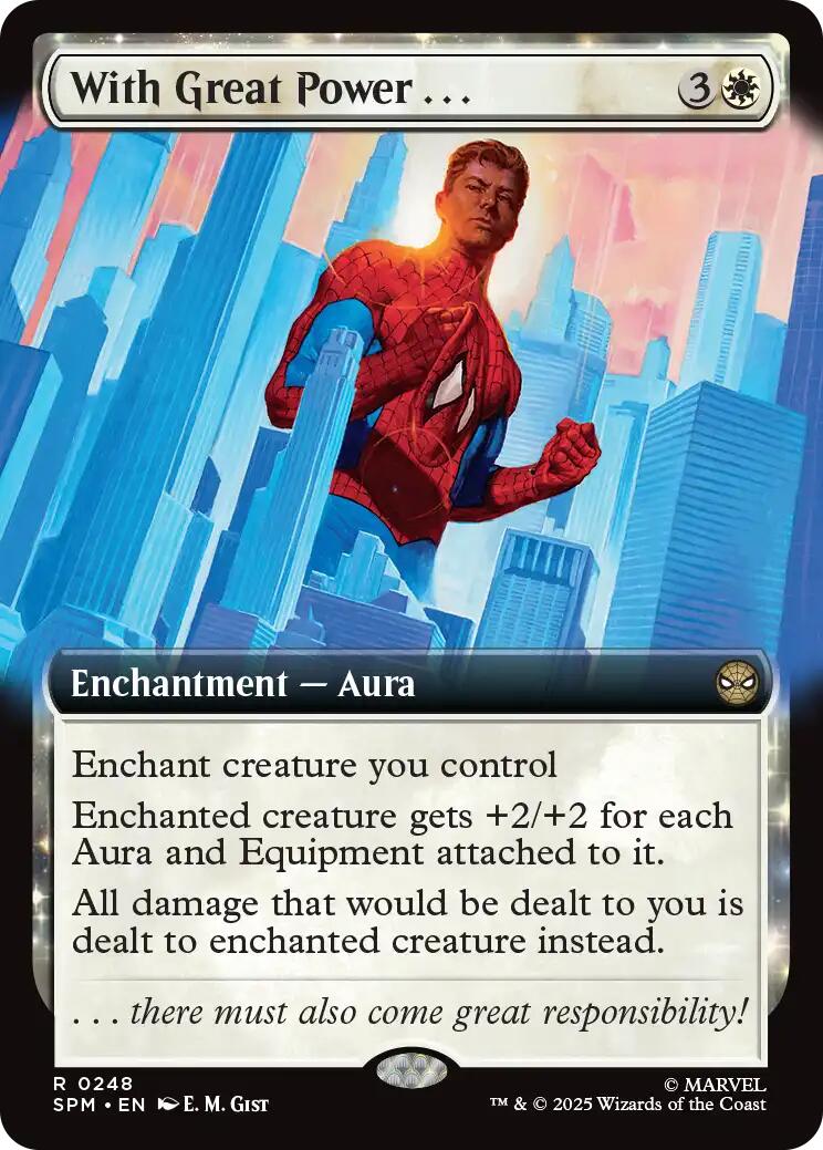 With Great Power... (Extended Art) [Marvel's Spider-Man] | Cards and Coasters CA