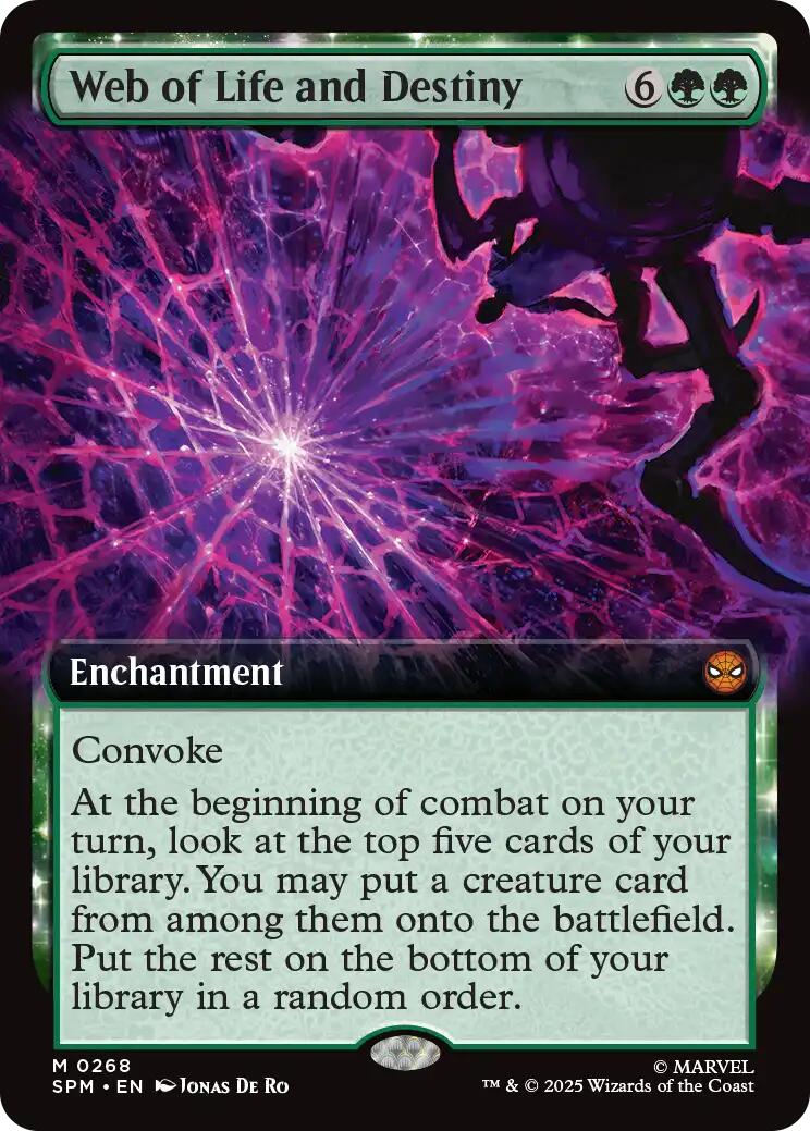 Web of Life and Destiny (Extended Art) [Marvel's Spider-Man] | Cards and Coasters CA