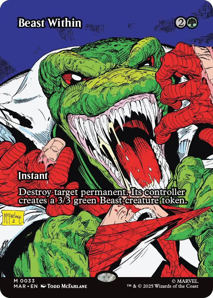 Beast Within (Borderless) [Marvel's Spider-Man: Eternal-Legal] | Cards and Coasters CA
