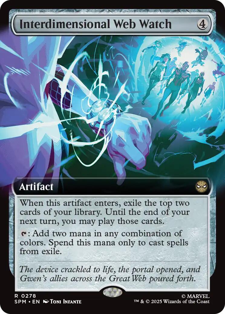 Interdimensional Web Watch (Extended Art) [Marvel's Spider-Man] | Cards and Coasters CA
