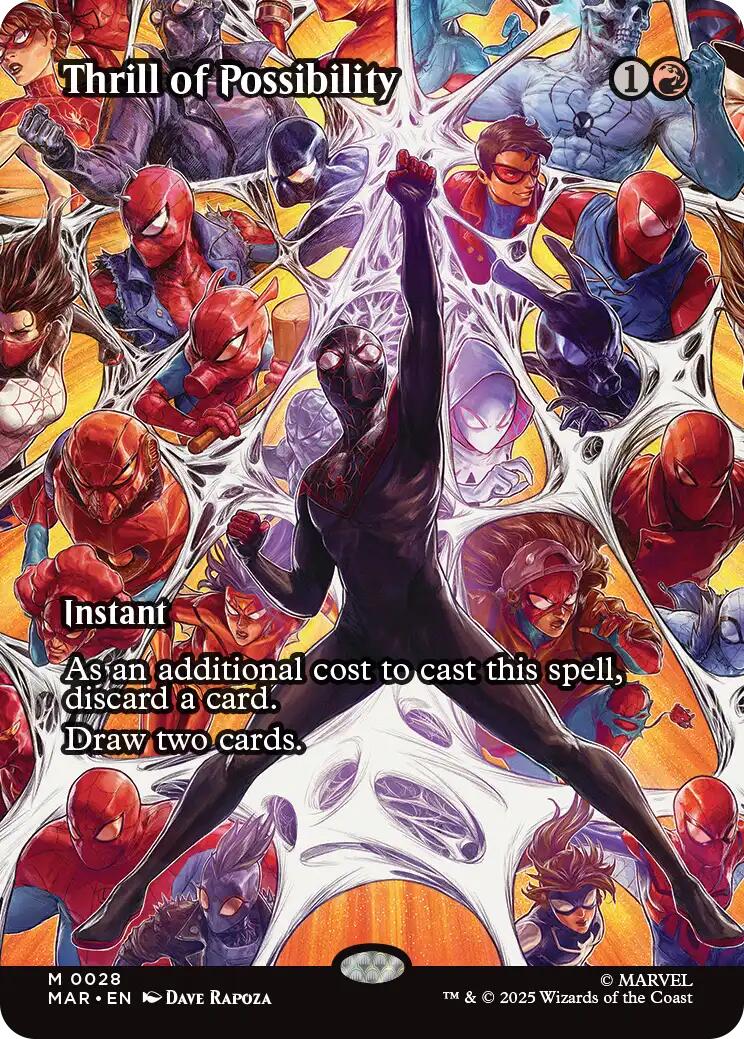 Thrill of Possibility (Borderless) [Marvel's Spider-Man: Eternal-Legal] | Cards and Coasters CA