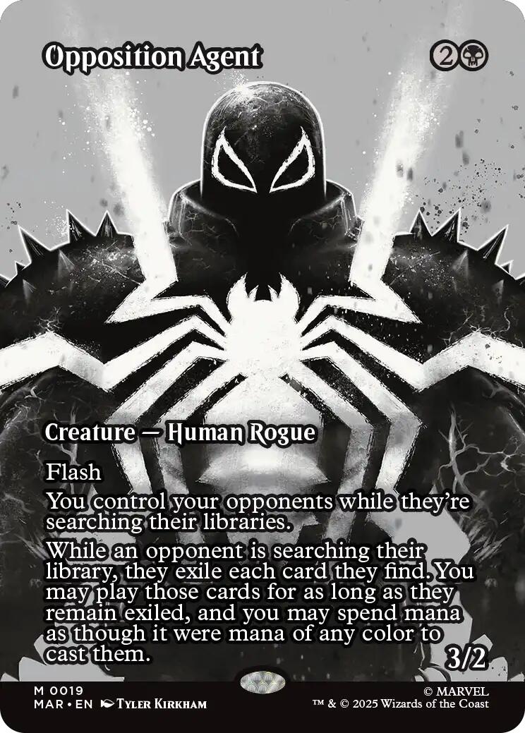 Opposition Agent (Borderless) [Marvel's Spider-Man: Eternal-Legal] | Cards and Coasters CA