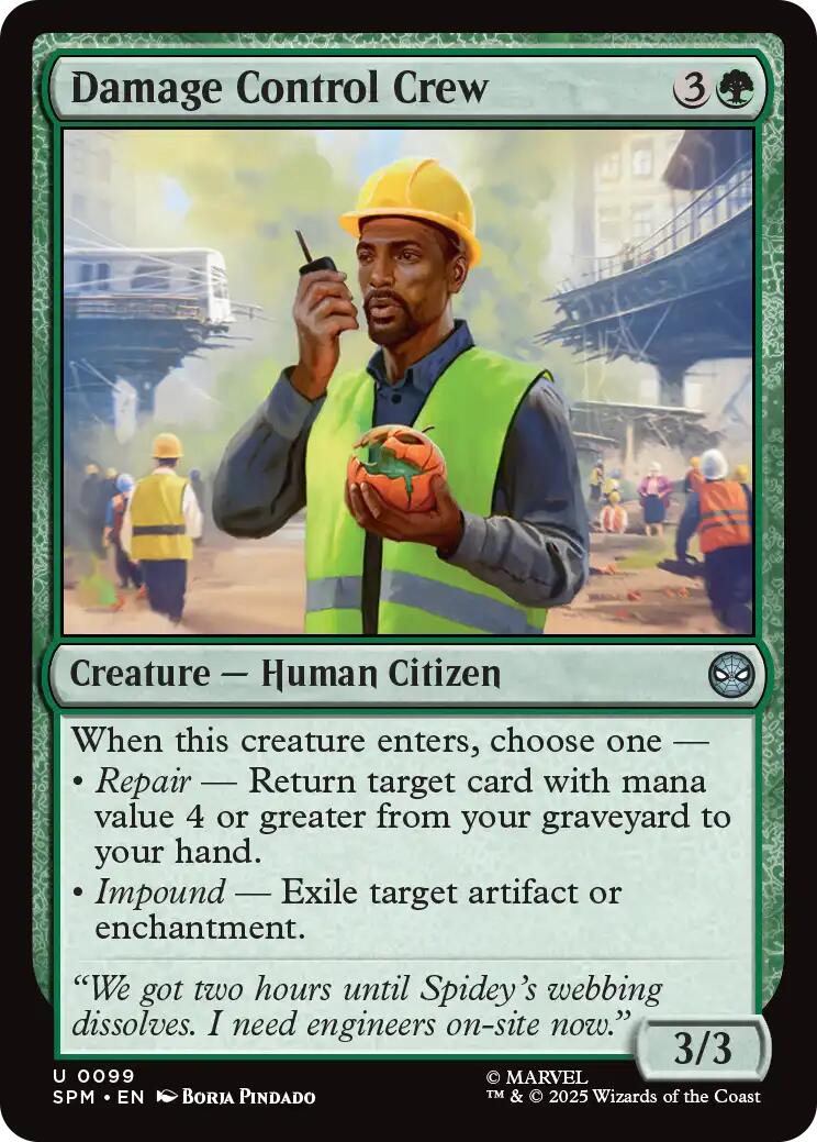 Damage Control Crew [Marvel's Spider-Man] | Cards and Coasters CA