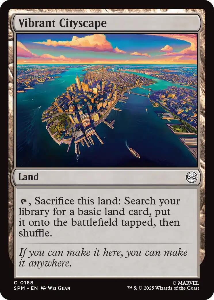 Vibrant Cityscape [Marvel's Spider-Man] | Cards and Coasters CA