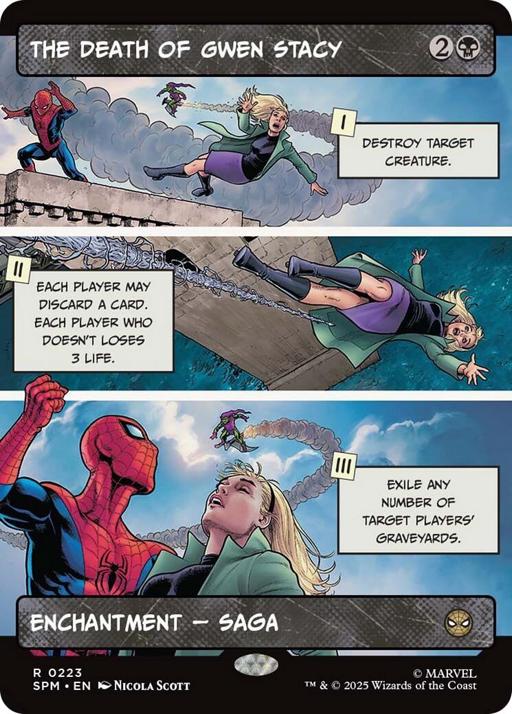The Death of Gwen Stacy (Borderless) [Marvel's Spider-Man] | Cards and Coasters CA