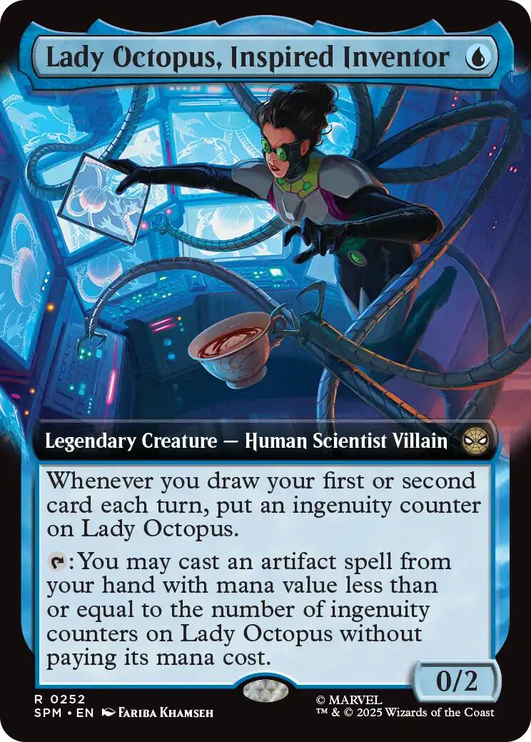 Lady Octopus, Inspired Inventor (Extended Art) [Marvel's Spider-Man] | Cards and Coasters CA