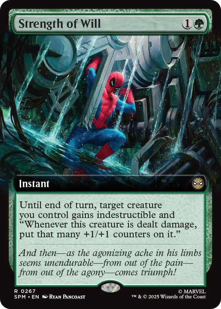 Strength of Will (Extended Art) [Marvel's Spider-Man] | Cards and Coasters CA