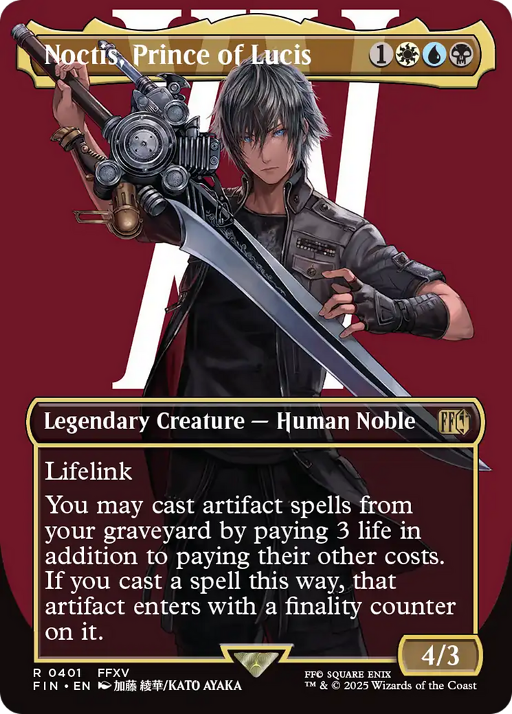 Noctis, Prince of Lucis (Borderless) [FINAL FANTASY] | Cards and Coasters CA