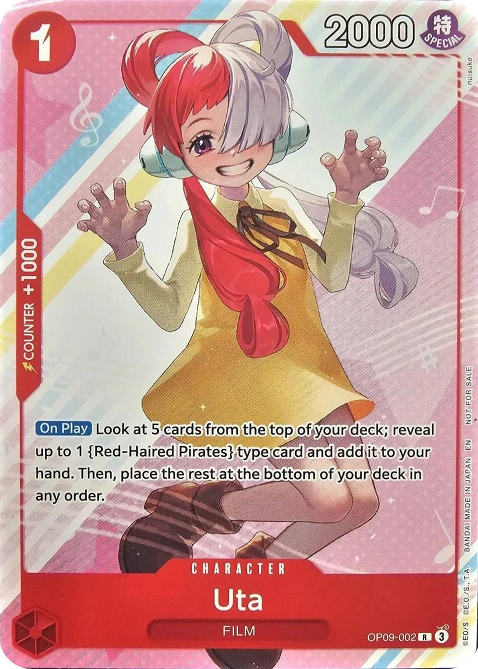 Uta (Welcome Pack Vol. 2) [One Piece Promotion Cards] | Cards and Coasters CA