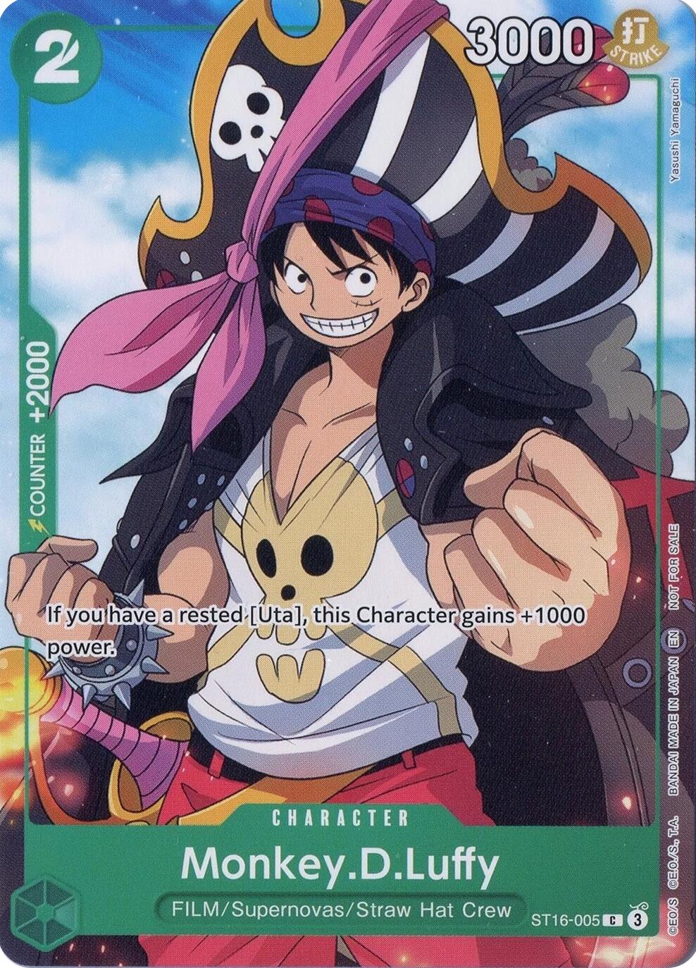 Monkey.D.Luffy (Welcome Pack Vol. 2) [One Piece Promotion Cards] | Cards and Coasters CA