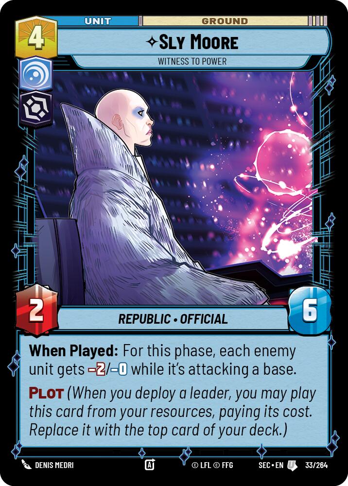 Sly Moore - Witness to Power (33/264) (33/264) [Secrets of Power] | Cards and Coasters CA