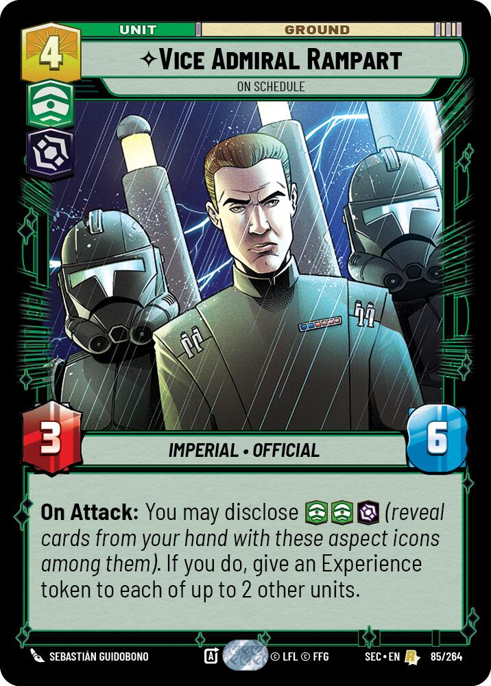 Vice Admiral Rampart - On Schedule (85/264) (85/264) [Secrets of Power] | Cards and Coasters CA