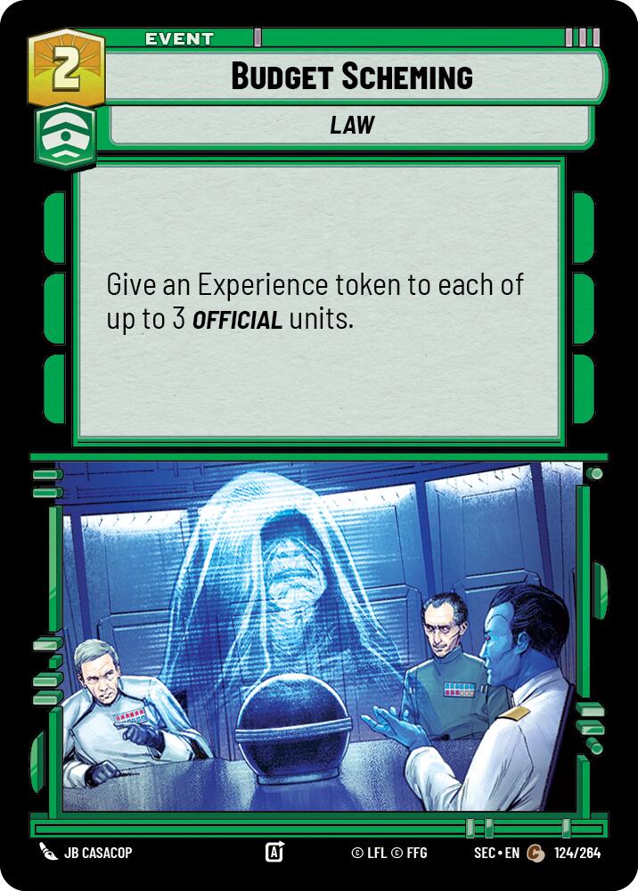 Budget Scheming (124/264) (124/264) [Secrets of Power] | Cards and Coasters CA