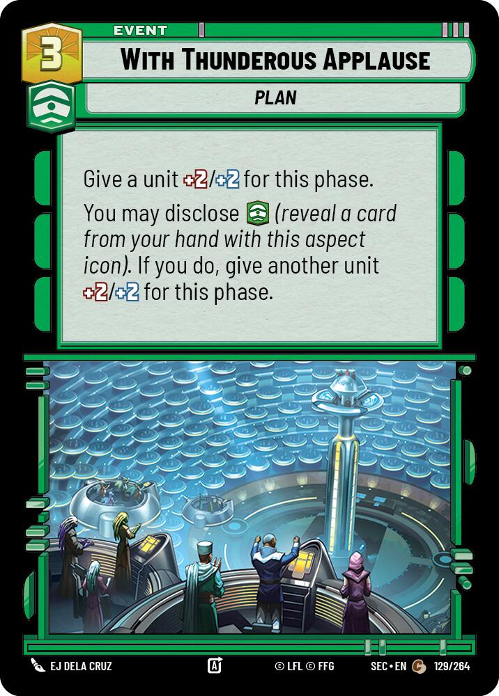 With Thunderous Applause (129/264) (129/264) [Secrets of Power] | Cards and Coasters CA