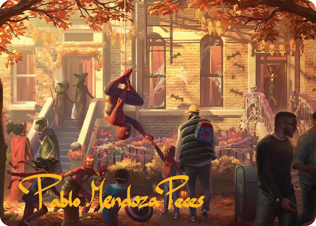 Friendly Neighborhood Art Card (Gold-Stamped Signature) [Marvel's Spider-Man Art Series] | Cards and Coasters CA