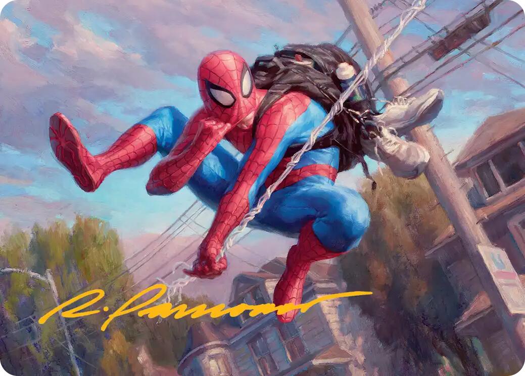 Spider-Man, Web-Slinger Art Card (Gold-Stamped Signature) [Marvel's Spider-Man Art Series] | Cards and Coasters CA
