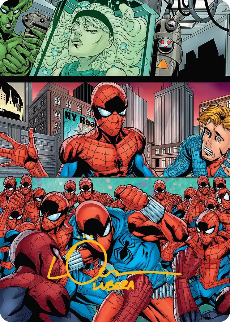 The Clone Saga Art Card (Gold-Stamped Signature) [Marvel's Spider-Man Art Series] | Cards and Coasters CA