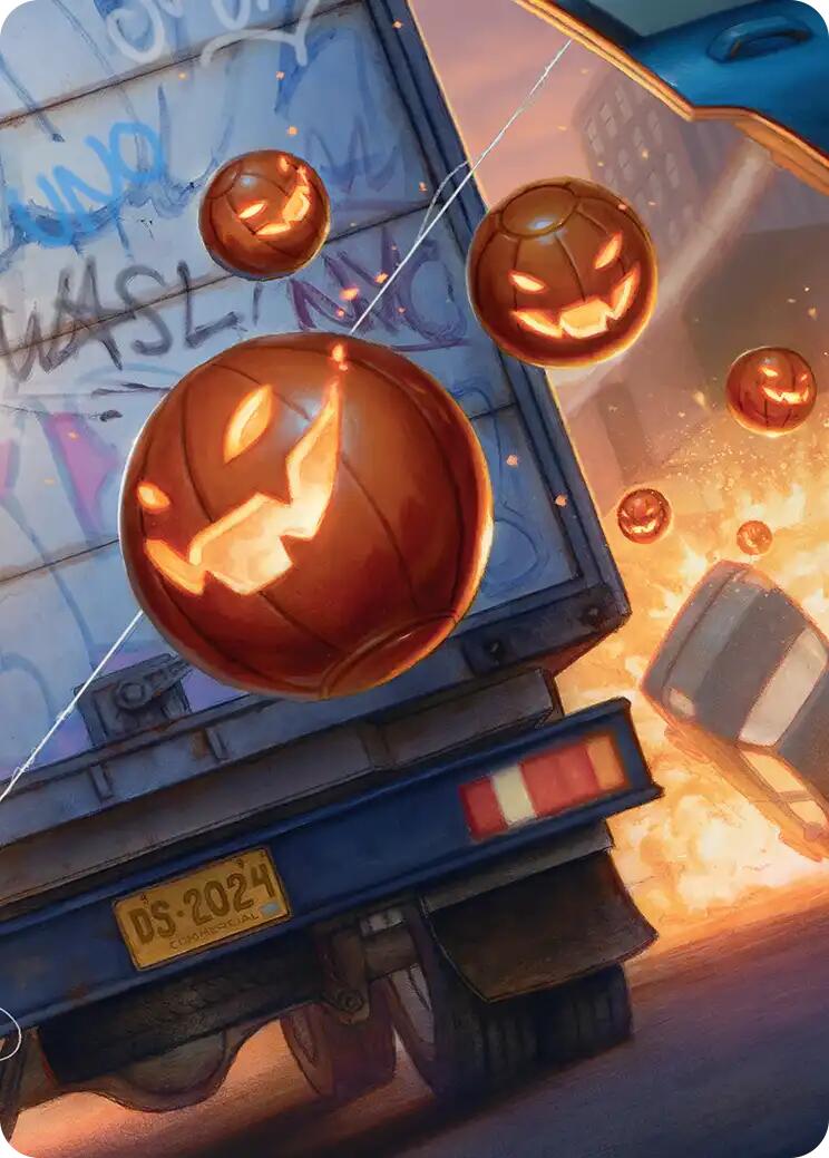 Pumpkin Bombs Art Card [Marvel's Spider-Man Art Series] | Cards and Coasters CA