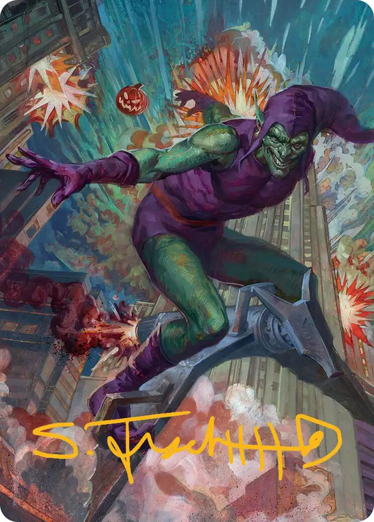 Green Goblin Art Card (26/54) (Gold-Stamped Signature) [Marvel's Spider-Man Art Series] | Cards and Coasters CA