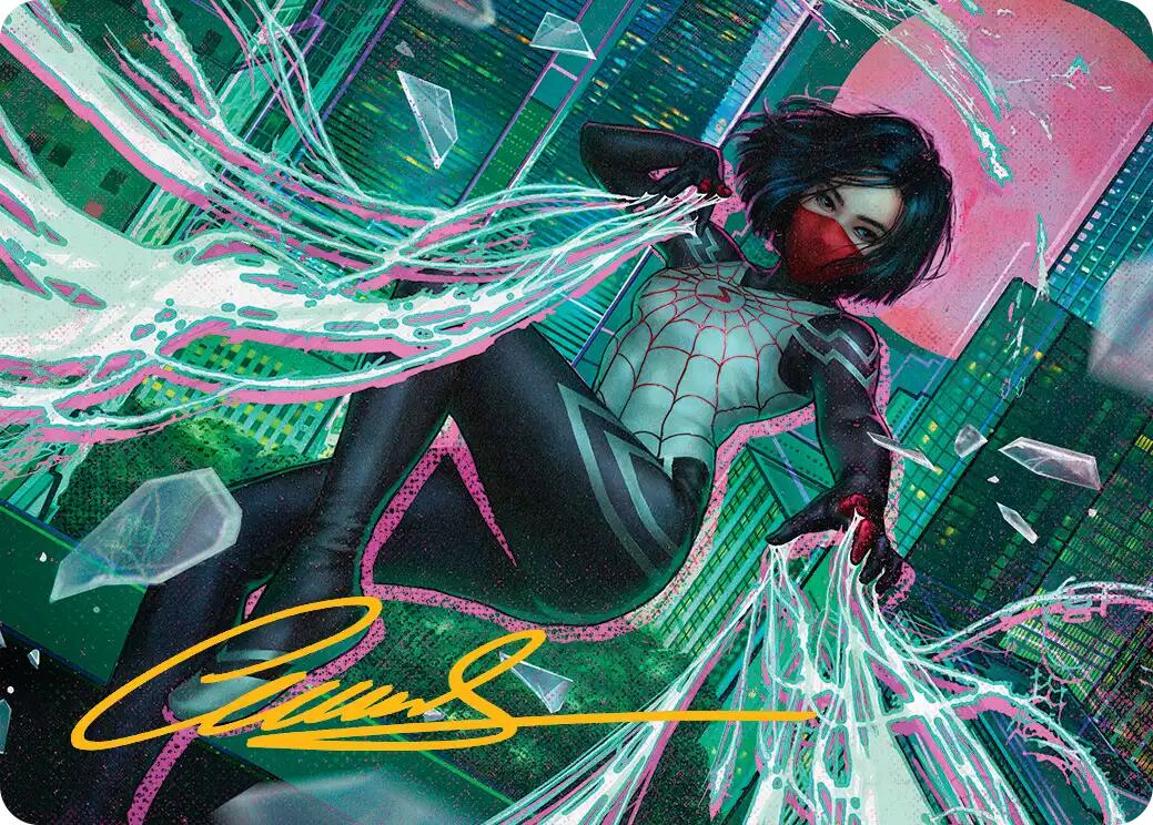 Silk, Web Weaver Art Card (29/54) (Gold-Stamped Signature) [Marvel's Spider-Man Art Series] | Cards and Coasters CA