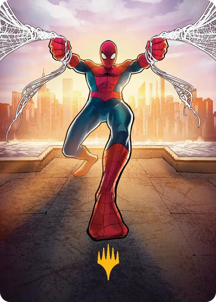 Amazing Spider-Man Art Card (36/54) (Gold-Stamped Planeswalker Symbol) [Marvel's Spider-Man Art Series] | Cards and Coasters CA