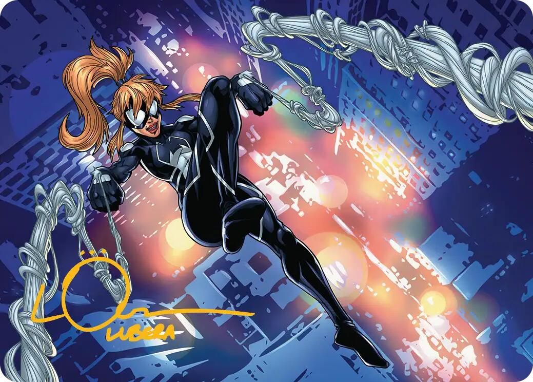 Arana, Heart of the Spider Art Card (Gold-Stamped Signature) [Marvel's Spider-Man Art Series] | Cards and Coasters CA