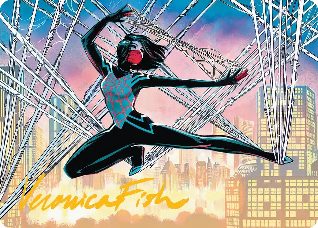 Silk, Web Weaver Art Card (39/54) (Gold-Stamped Signature) [Marvel's Spider-Man Art Series] | Cards and Coasters CA