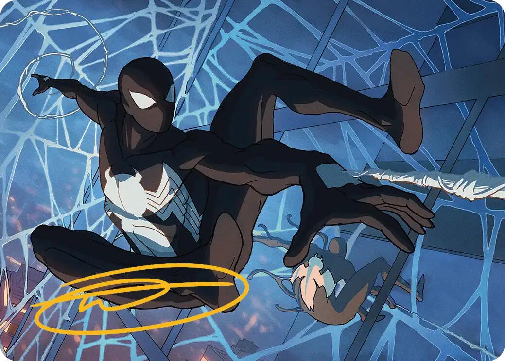 Symbiote Spider-Man Art Card (Gold-Stamped Signature) [Marvel's Spider-Man Art Series] | Cards and Coasters CA