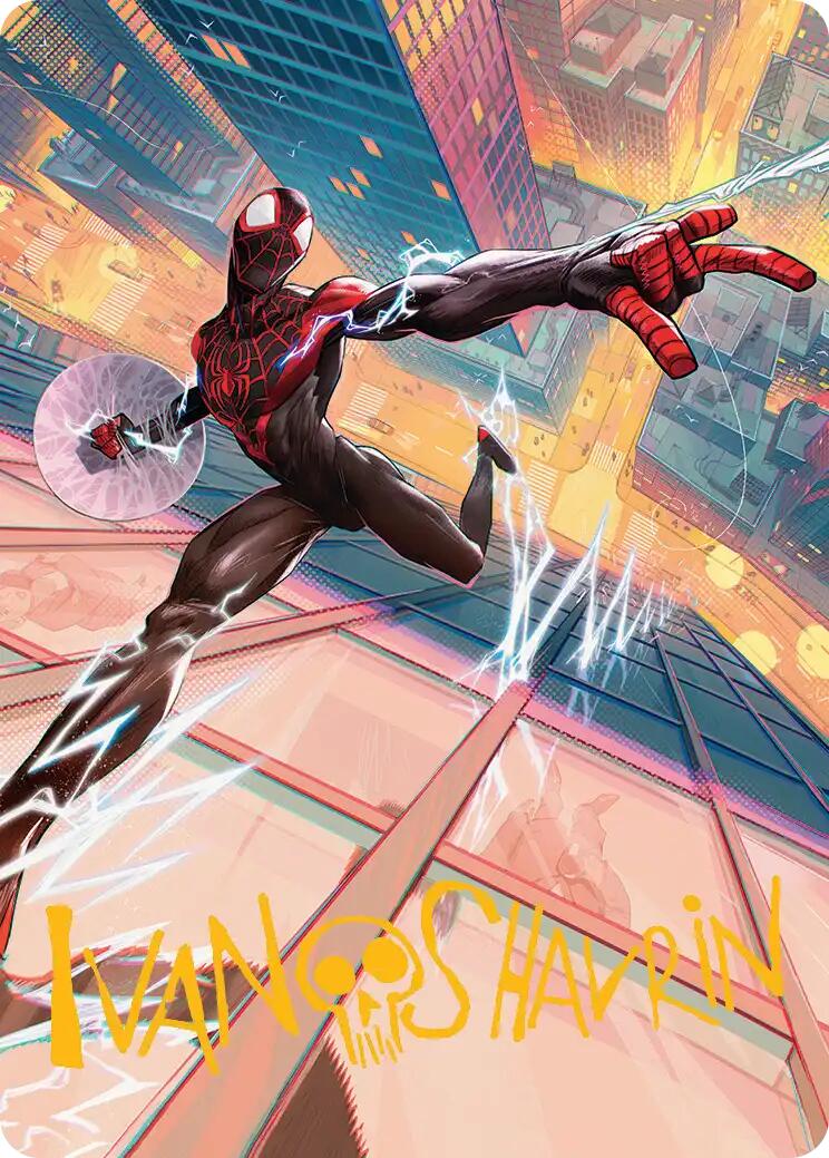 Ultimate Spider-Man Art Card (Gold-Stamped Signature) [Marvel's Spider-Man Art Series] | Cards and Coasters CA