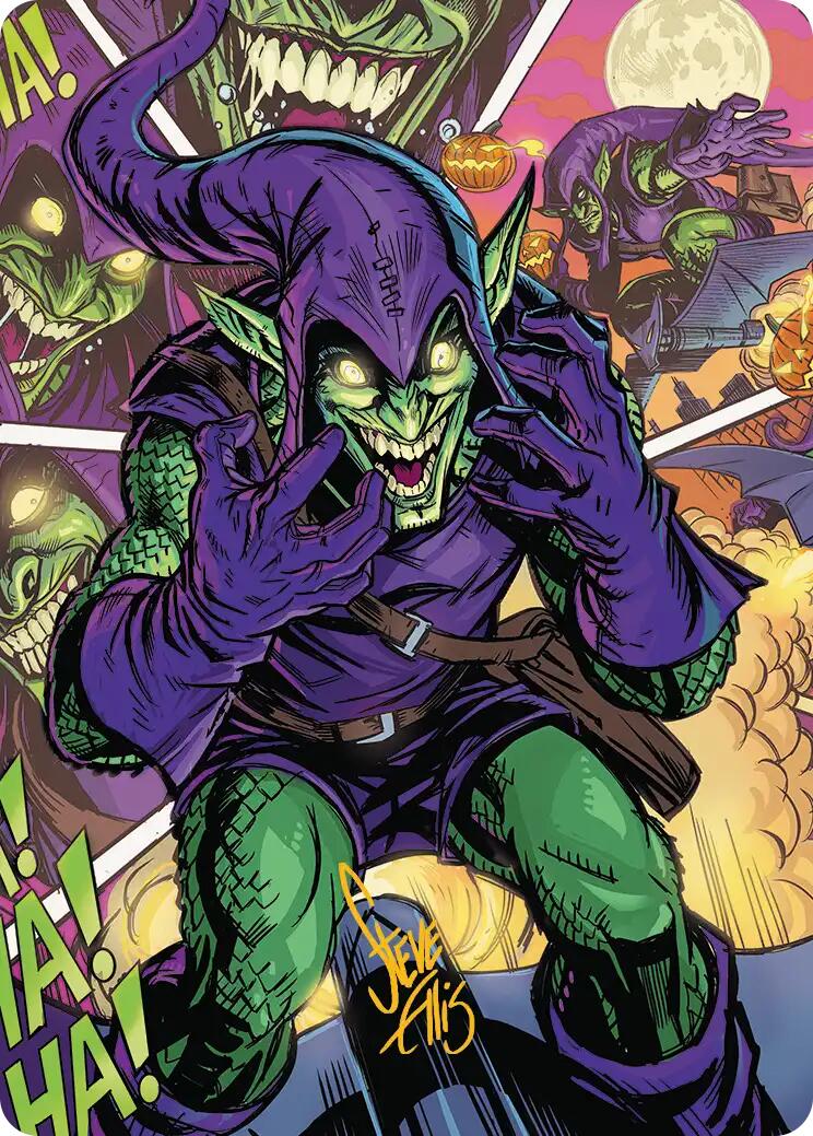 Green Goblin Art Card (49/54) (Gold-Stamped Signature) [Marvel's Spider-Man Art Series] | Cards and Coasters CA