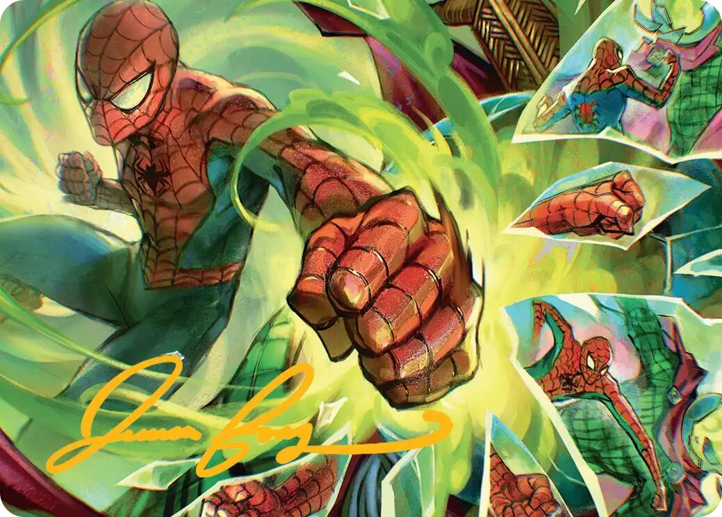 Kapow! Art Card (Gold-Stamped Signature) [Marvel's Spider-Man Art Series] | Cards and Coasters CA