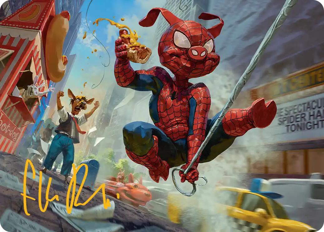 Spider-Ham, Peter Porker Art Card (Gold-Stamped Signature) [Marvel's Spider-Man Art Series] | Cards and Coasters CA
