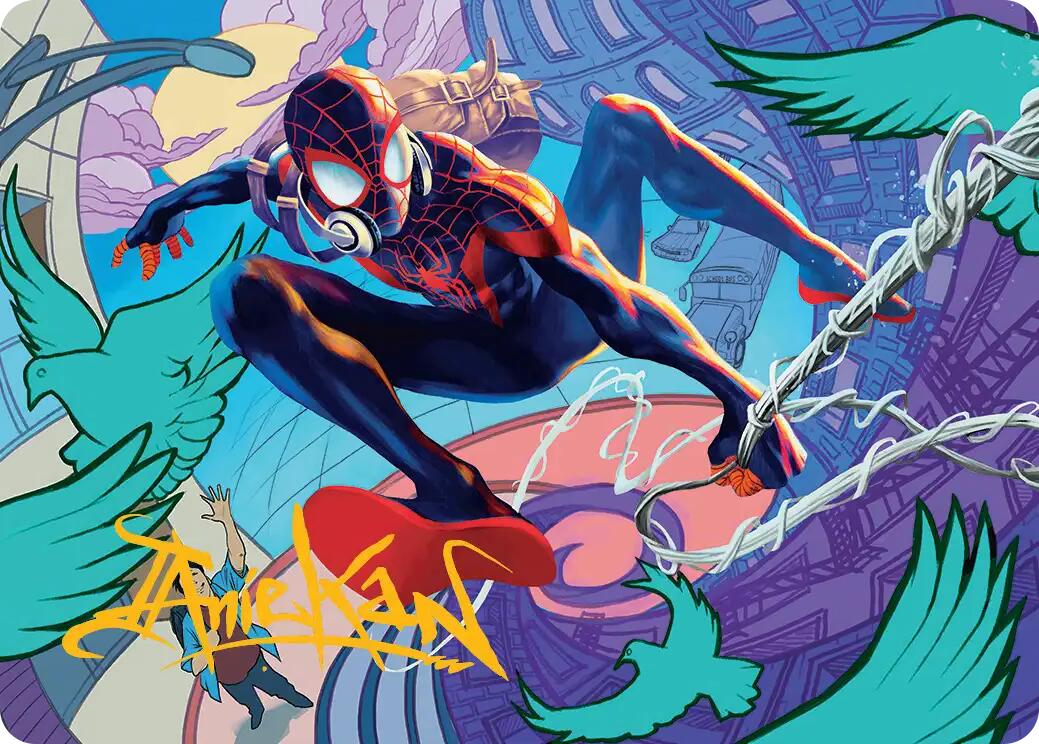 Spider-Man, Brooklyn Visionary Art Card (Gold-Stamped Signature) [Marvel's Spider-Man Art Series] | Cards and Coasters CA