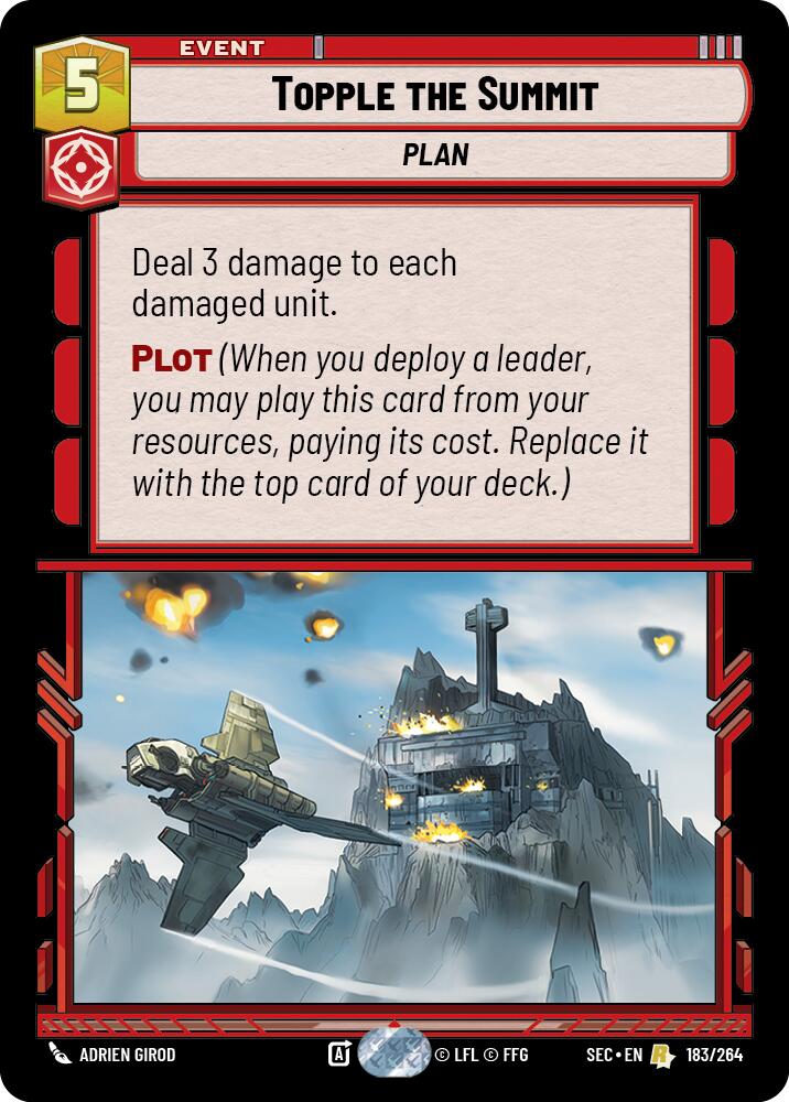 Topple the Summit (183/264) (183/264) [Secrets of Power] | Cards and Coasters CA
