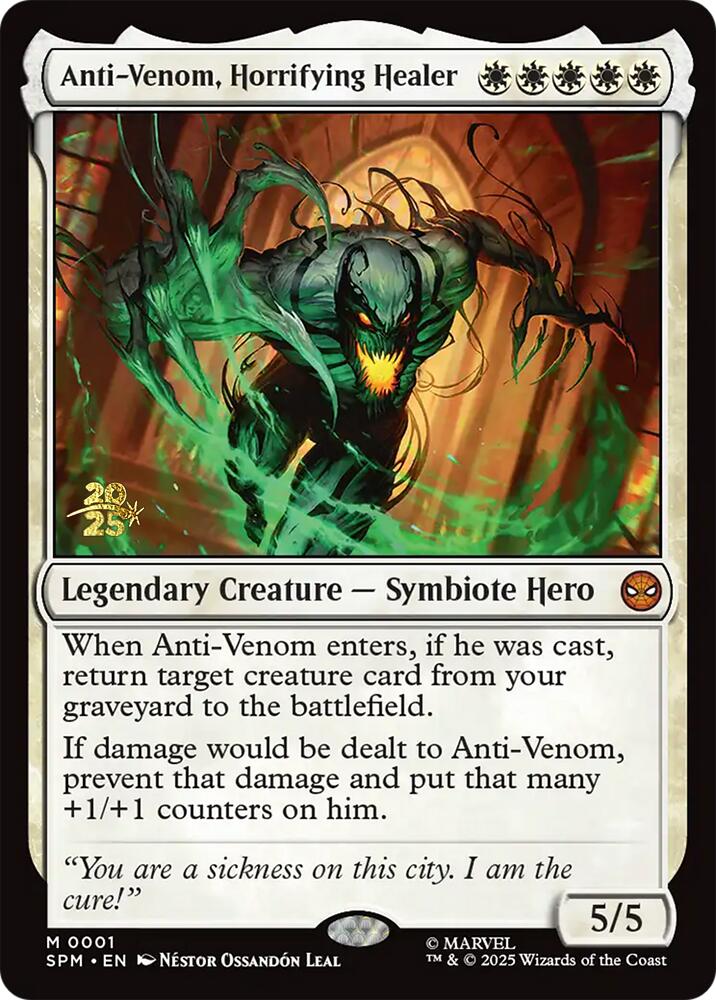 Anti-Venom, Horrifying Healer [Marvel's Spider-Man Prerelease Promos] | Cards and Coasters CA