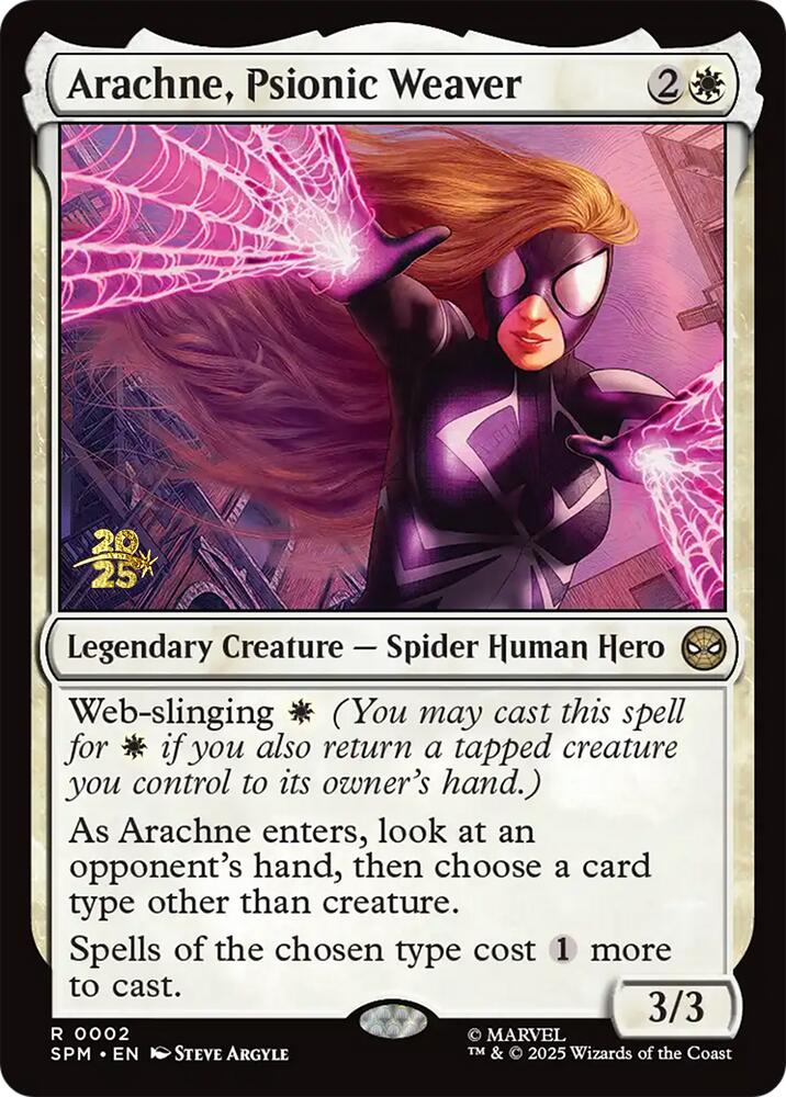 Arachne, Psionic Weaver [Marvel's Spider-Man Prerelease Promos] | Cards and Coasters CA