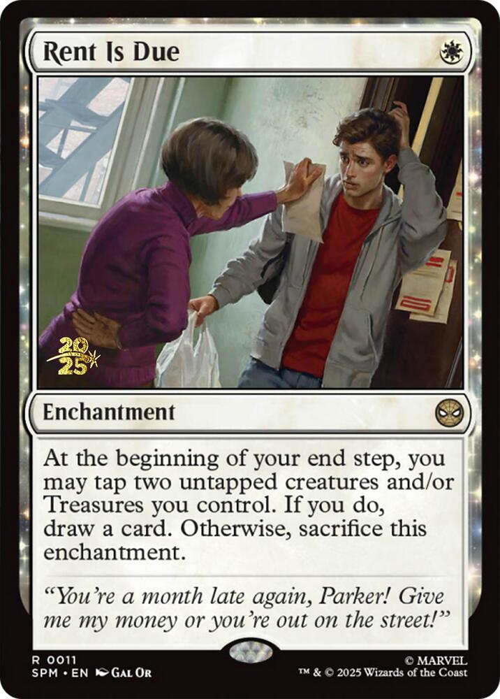 Rent Is Due [Marvel's Spider-Man Prerelease Promos] | Cards and Coasters CA