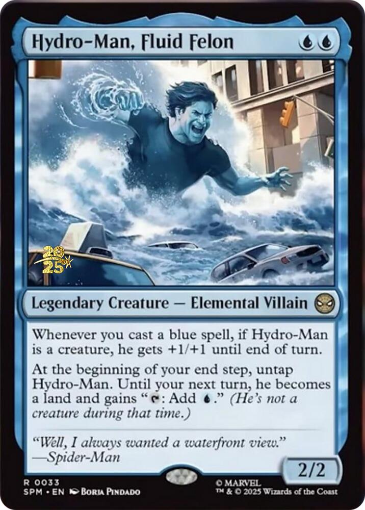 Hydro-Man, Fluid Felon [Marvel's Spider-Man Prerelease Promos] | Cards and Coasters CA