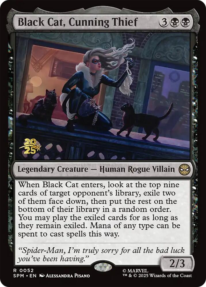 Black Cat, Cunning Thief [Marvel's Spider-Man Prerelease Promos] | Cards and Coasters CA