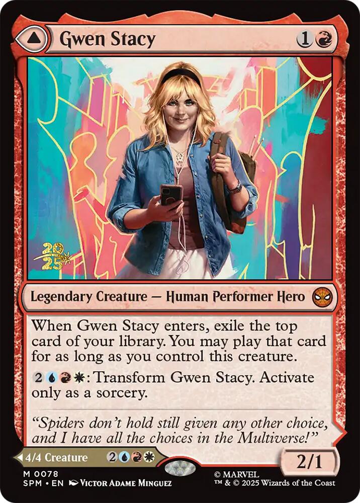 Gwen Stacy // Ghost-Spider [Marvel's Spider-Man Prerelease Promos] | Cards and Coasters CA