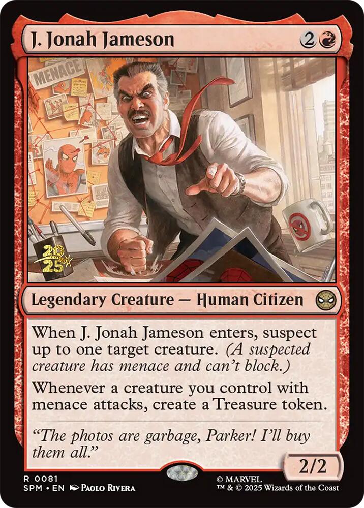J. Jonah Jameson [Marvel's Spider-Man Prerelease Promos] | Cards and Coasters CA